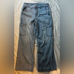 American Eagle Outfitters Baggy Wide Leg Jeans Size 14 X Long